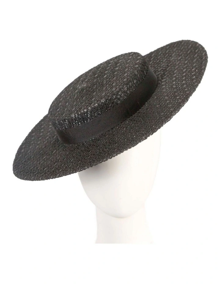 Max Alexander black lace boater hat MA943B image 2