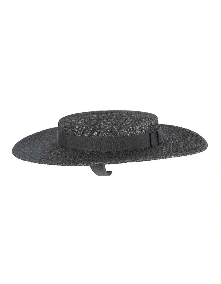 Max Alexander black lace boater hat MA943B image 3