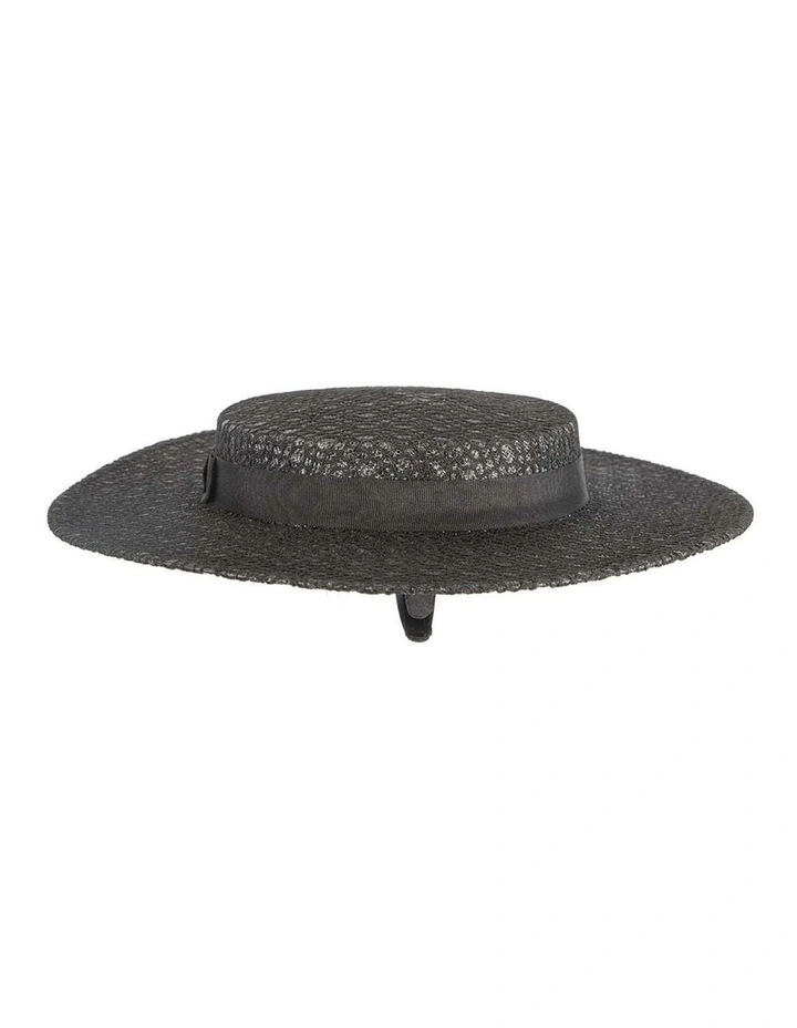 Max Alexander black lace boater hat MA943B image 4