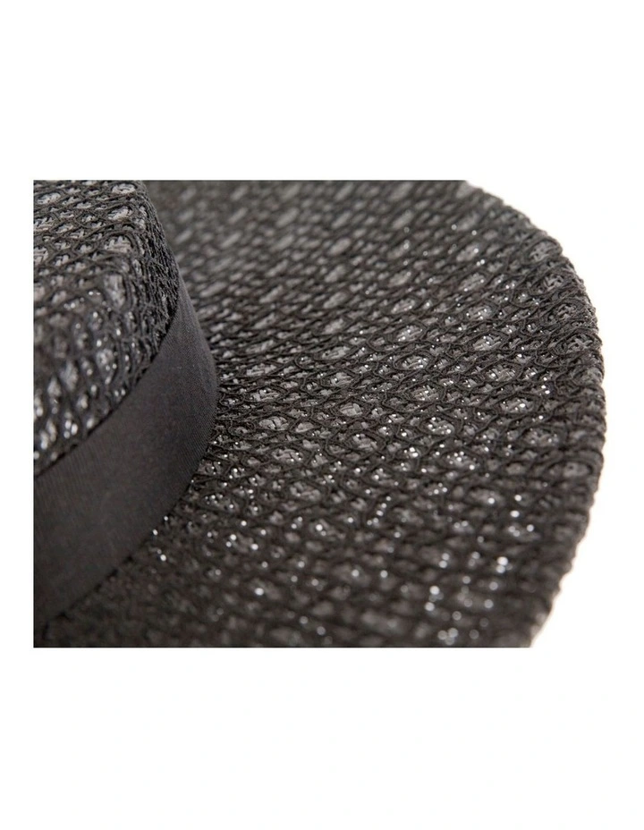Max Alexander black lace boater hat MA943B image 5