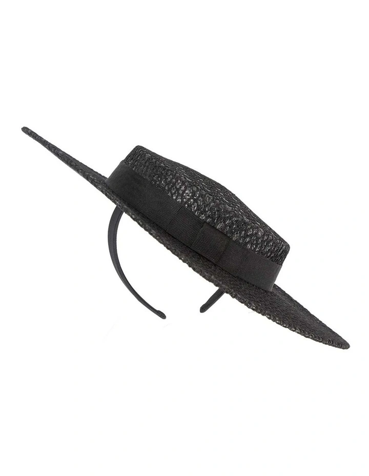 Max Alexander black lace boater hat MA943B image 6