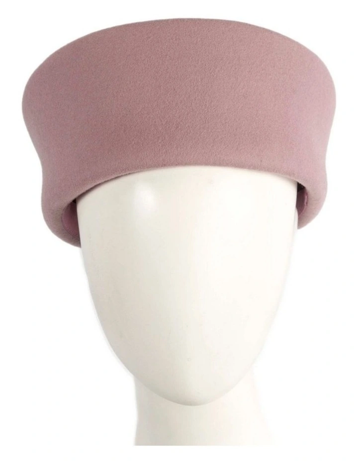 Max Alexander Dusty Pink Wool Felt Pillbox Racing Hat J464DP image 3