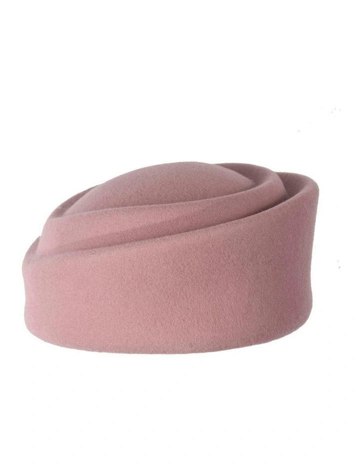 Max Alexander Dusty Pink Wool Felt Pillbox Racing Hat J464DP image 4