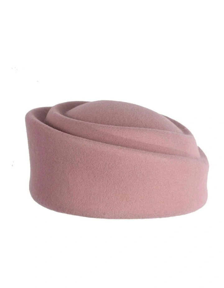 Max Alexander Dusty Pink Wool Felt Pillbox Racing Hat J464DP image 5