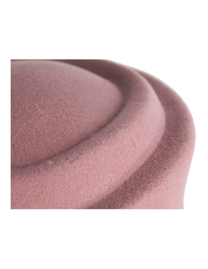 Max Alexander Dusty Pink Wool Felt Pillbox Racing Hat J464DP image 6