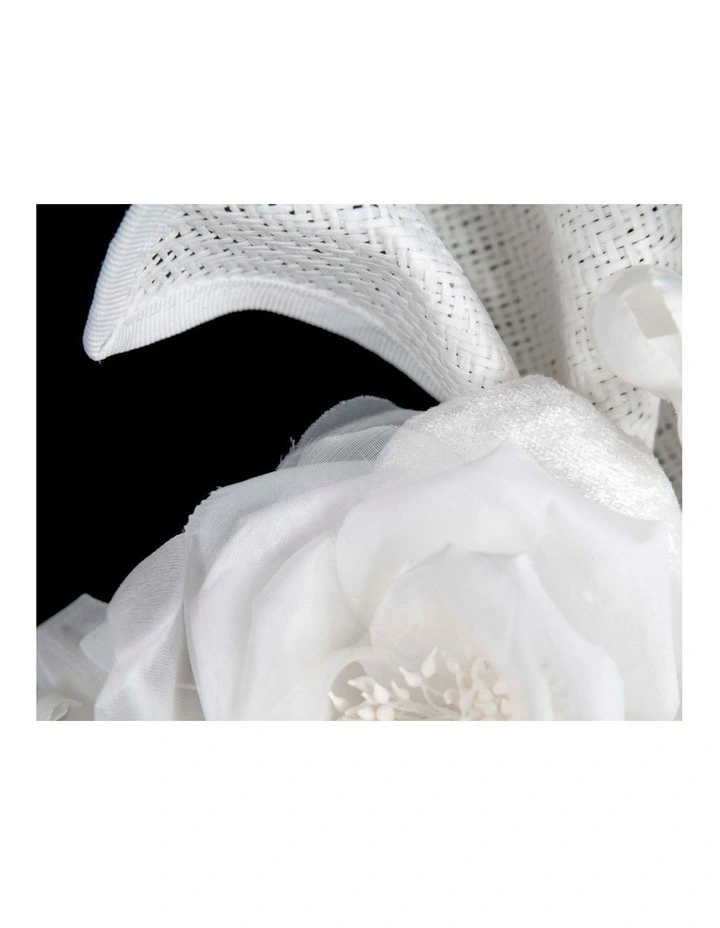 Fillies Collection cream and white racing fascinator S315WHT image 3