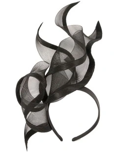Bespoke black racing fascinator by Fillies Collection S253B