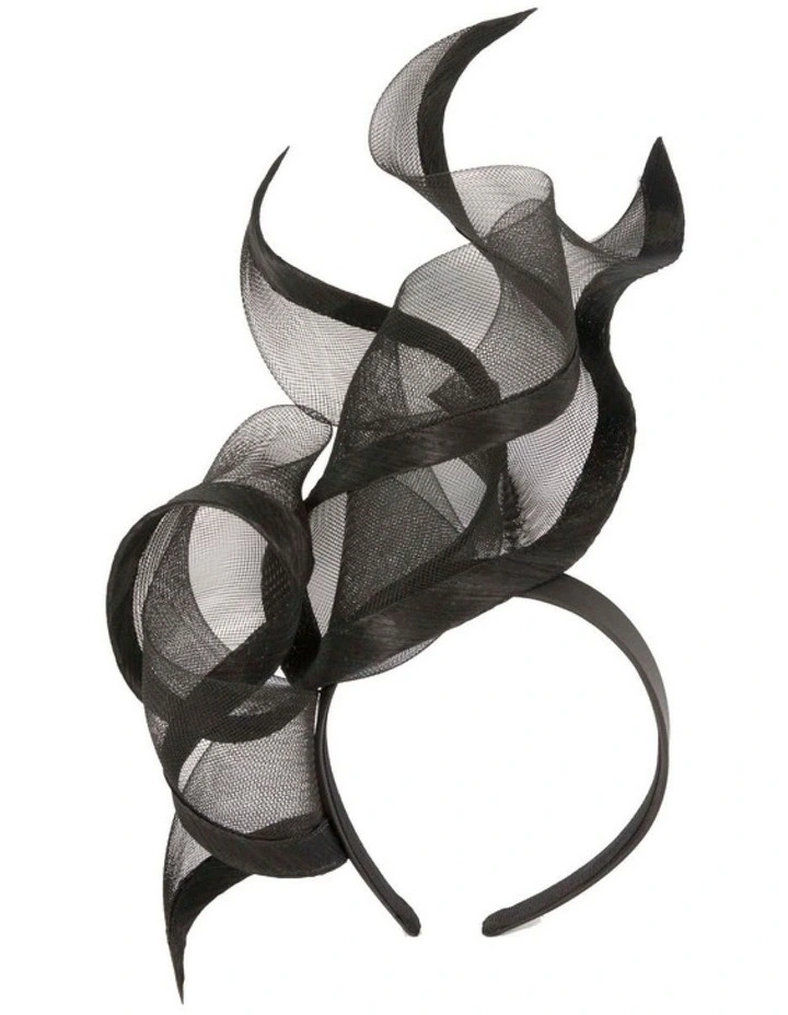 Bespoke black racing fascinator by Fillies Collection S253B image 1