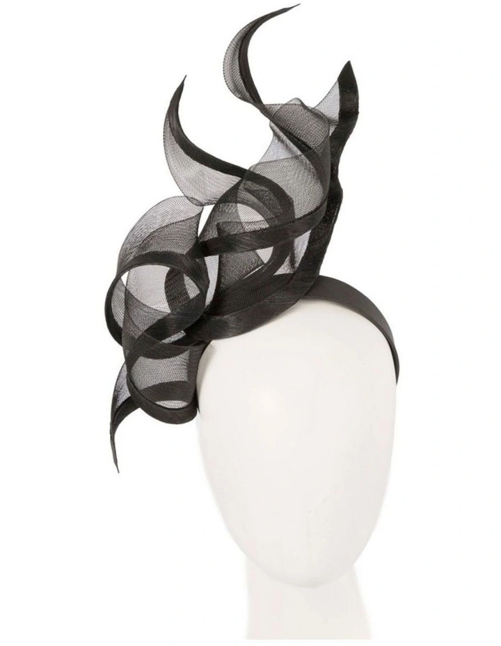 Bespoke black racing fascinator by Fillies Collection S253B image 2