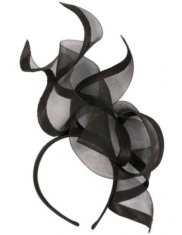 Bespoke black racing fascinator by Fillies Collection S253B image 4
