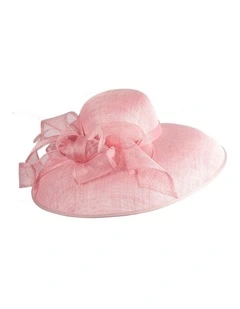 Large pink sinamay racing hat by Max Alexander MA988PI