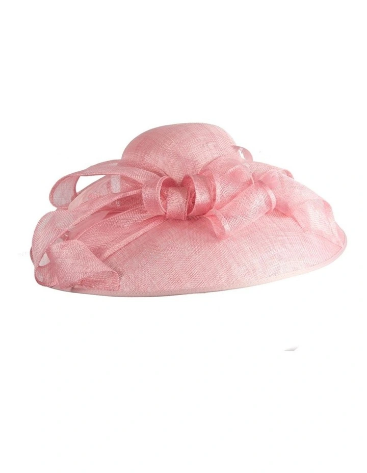 Large pink sinamay racing hat by Max Alexander MA988PI image 4