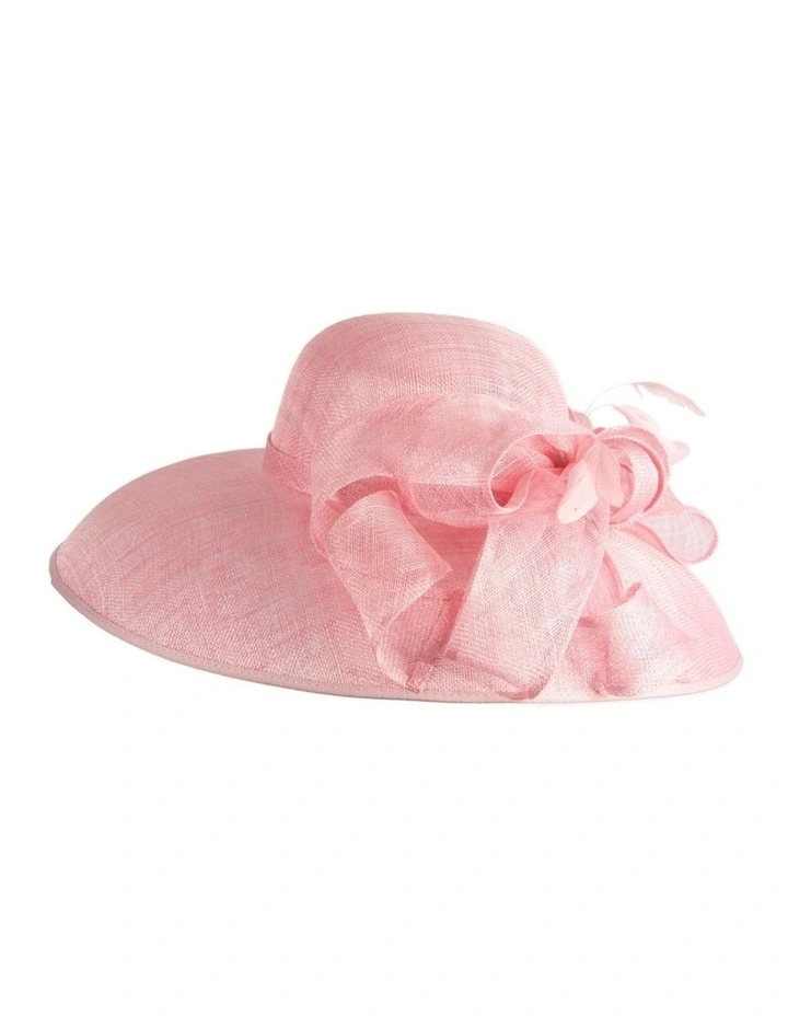 Large pink sinamay racing hat by Max Alexander MA988PI image 6