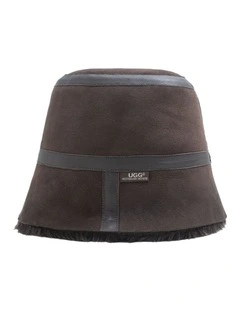 Australian Shepherd UGG Fluffy Bucket Patchwork Hat