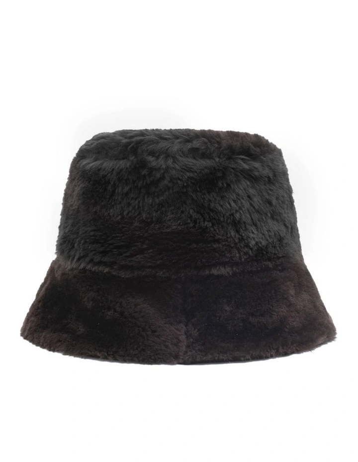Australian Shepherd UGG Fluffy Bucket Patchwork Hat image 3