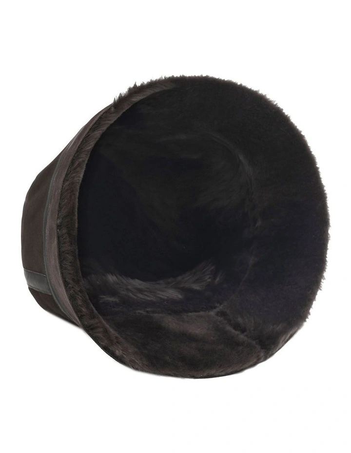 Australian Shepherd UGG Fluffy Bucket Patchwork Hat image 4