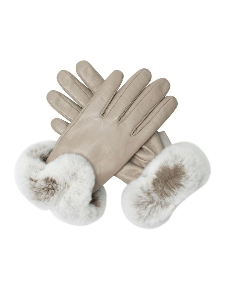Australian Shepherd UGG Women Lennon Leather Fluffy Gloves image 5