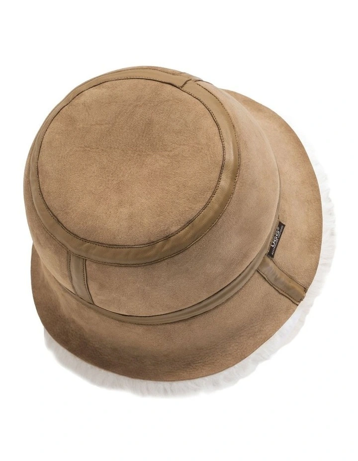 Australian Shepherd UGG Fluffy Bucket Patchwork Hat image 5