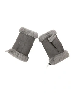 Australian Shepherd UGG Fluffy Fingerless Mittens