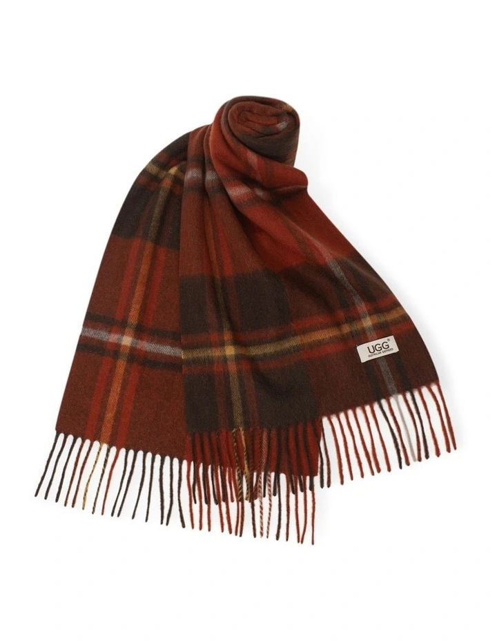 Australian Shepherd UGG Snovia 100% Wool Check Scarf image 5