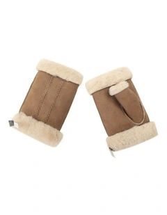 Australian Shepherd UGG Fluffy Fingerless Mittens
