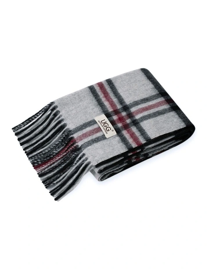 Australian Shepherd UGG Snovia 100% Wool Check Scarf image 4