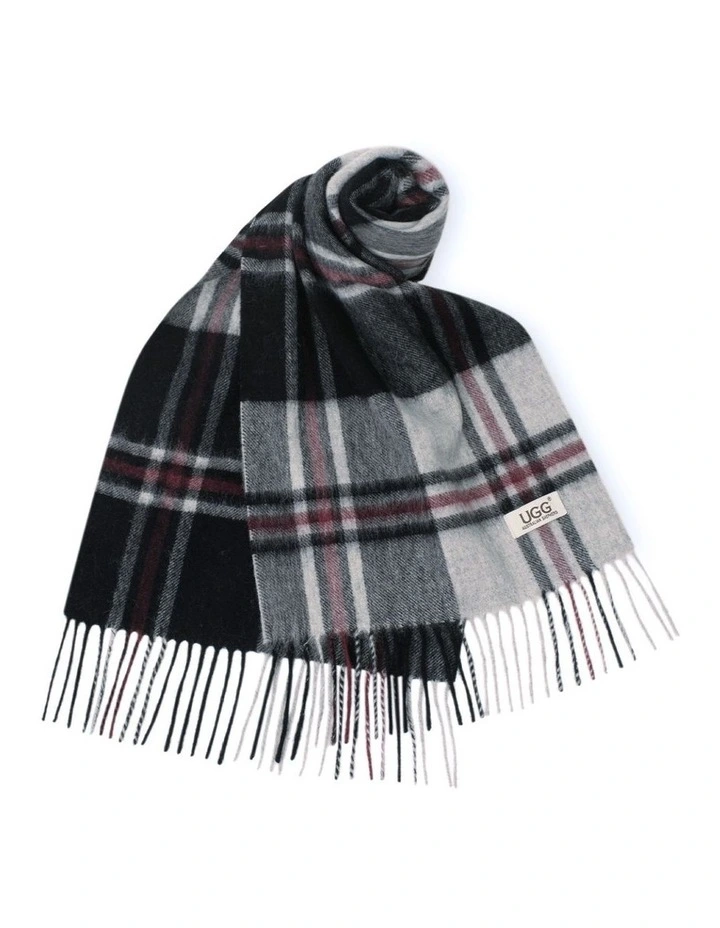 Australian Shepherd UGG Snovia 100% Wool Check Scarf image 5