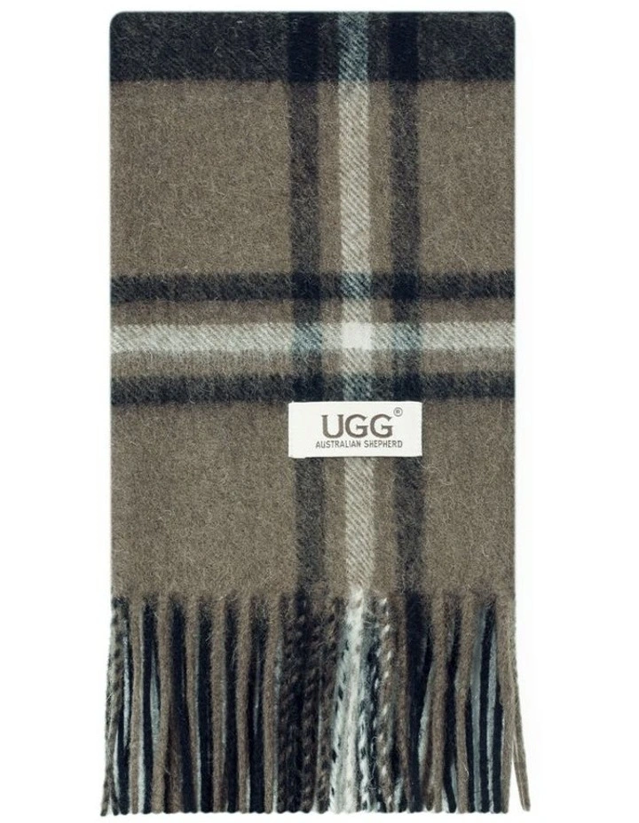 Australian Shepherd UGG Snovia 100% Wool Check Scarf image 1