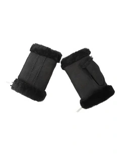 Australian Shepherd UGG Fluffy Fingerless Mittens