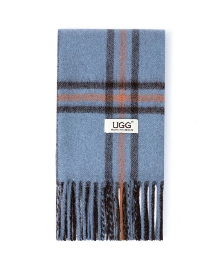 Australian Shepherd UGG Snovia 100% Wool Check Scarf image 1