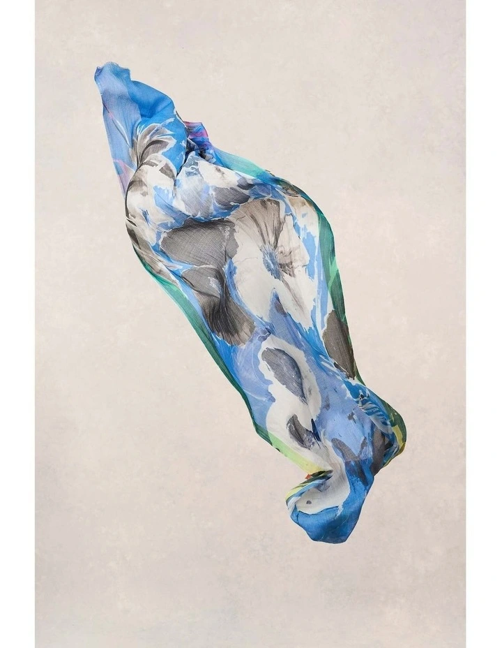 Watercolour Flower Scarf - Multicolour image 2