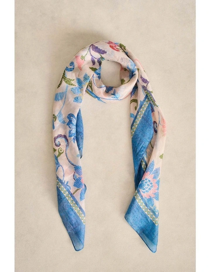 Mosaic Print Scarf - Multicolour image 2