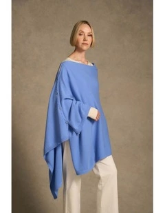 Button Detail Wrap - Blue