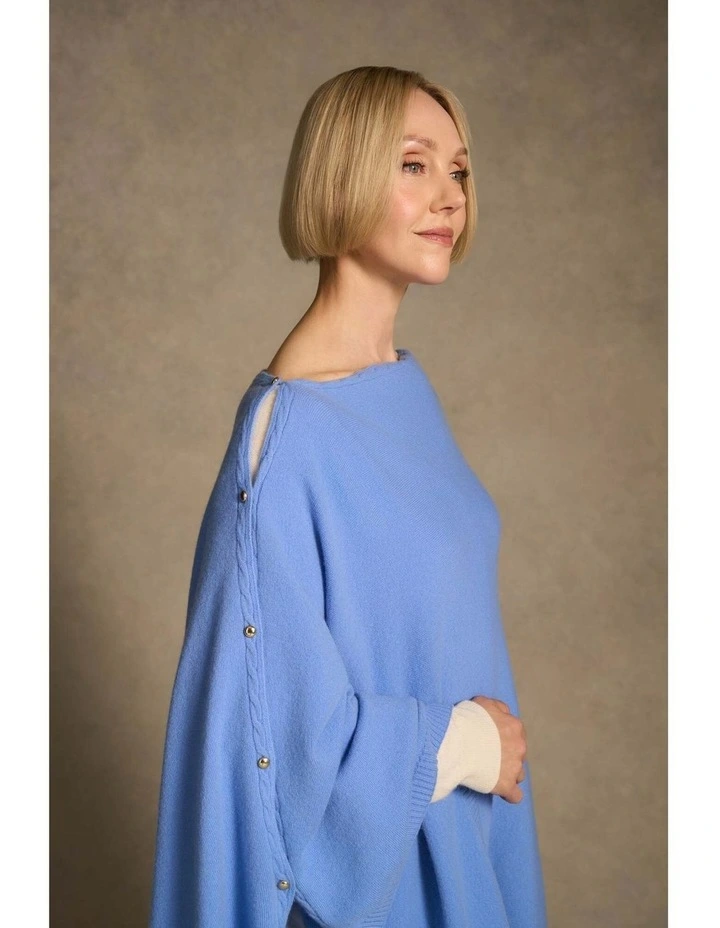 Button Detail Wrap - Blue image 2