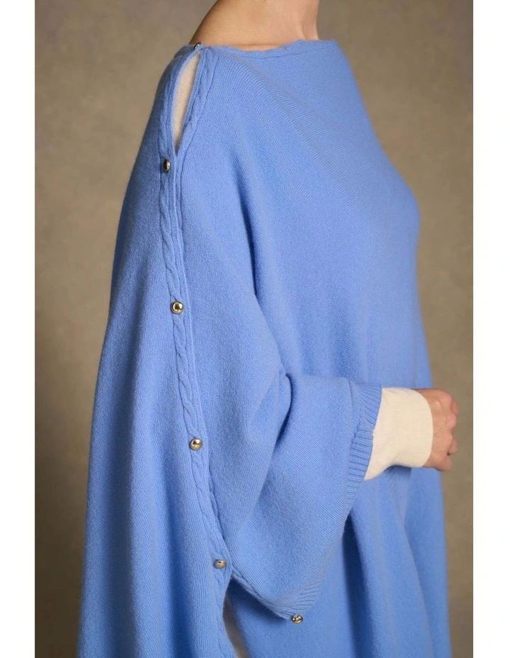 Button Detail Wrap - Blue image 3