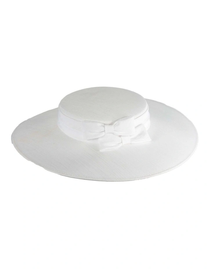 White boater hat by Max Alexander MA1016WHT image 3