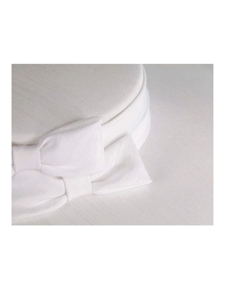 White boater hat by Max Alexander MA1016WHT image 4