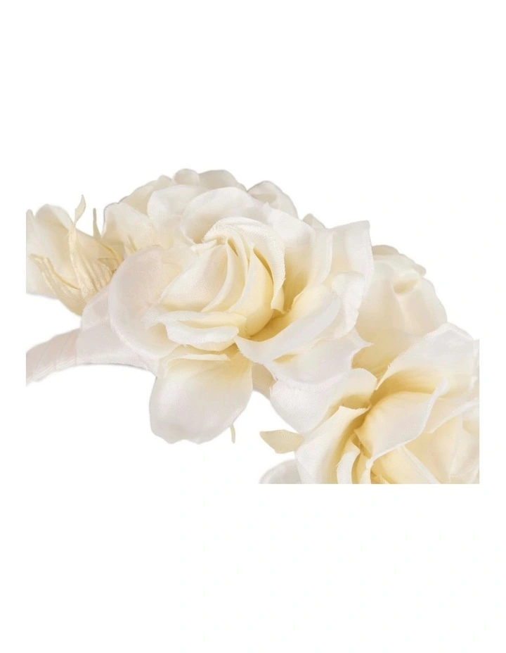 Cream flower headband by Max Alexander MA919C image 2