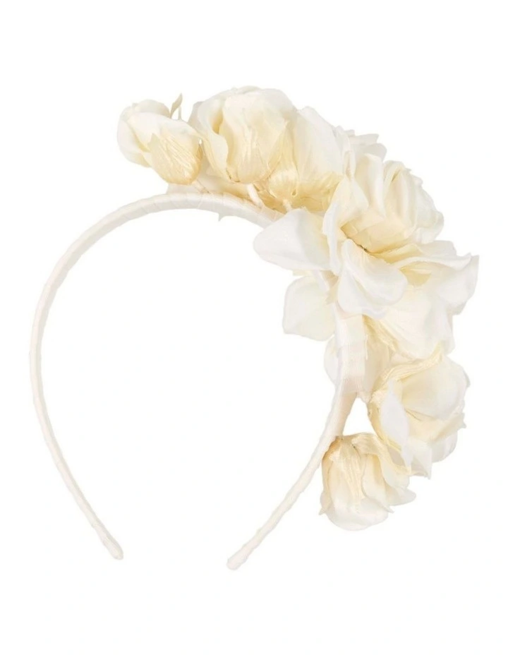 Cream flower headband by Max Alexander MA919C image 4