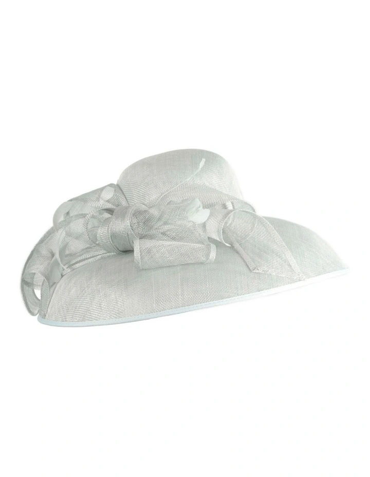 Large light blue sinamay fashion hat by Max Alexander MA988LBL image 1