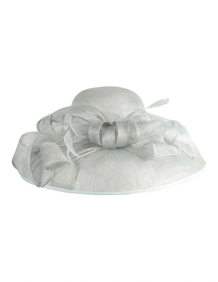 Large light blue sinamay fashion hat by Max Alexander MA988LBL image 3