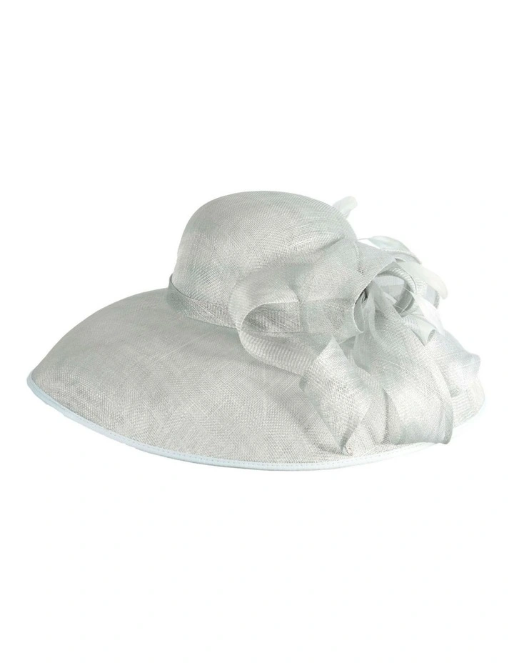 Large light blue sinamay fashion hat by Max Alexander MA988LBL image 5