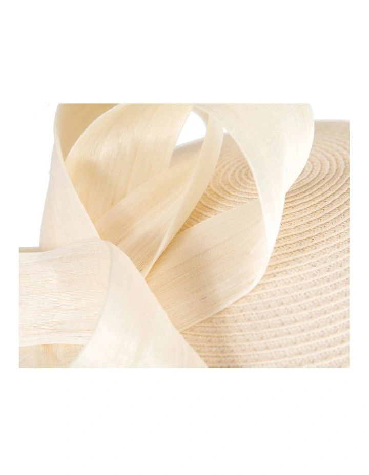 Cream fashion beret hat with loops by Max Alexander MA962C image 4