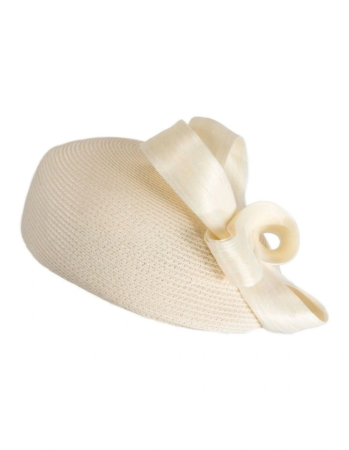 Cream fashion beret hat with loops by Max Alexander MA962C image 6