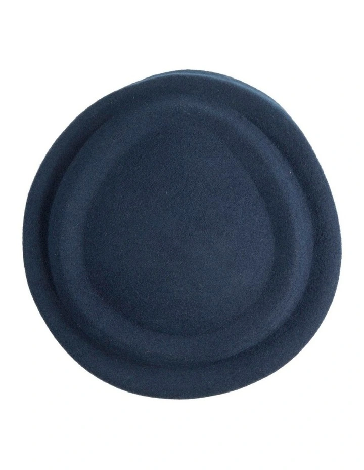 Navy Max Alexander Wool Felt Pillbox Hat J464N image 1