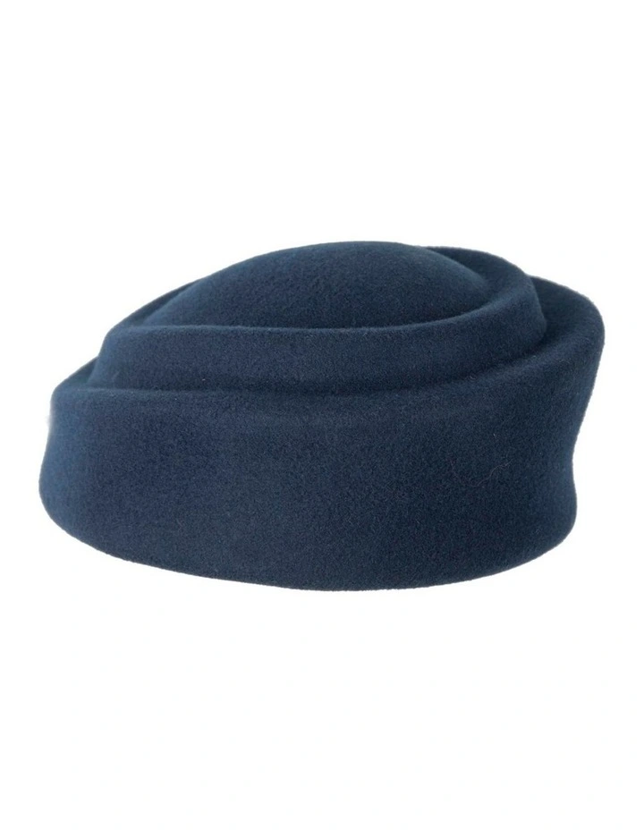 Navy Max Alexander Wool Felt Pillbox Hat J464N image 3