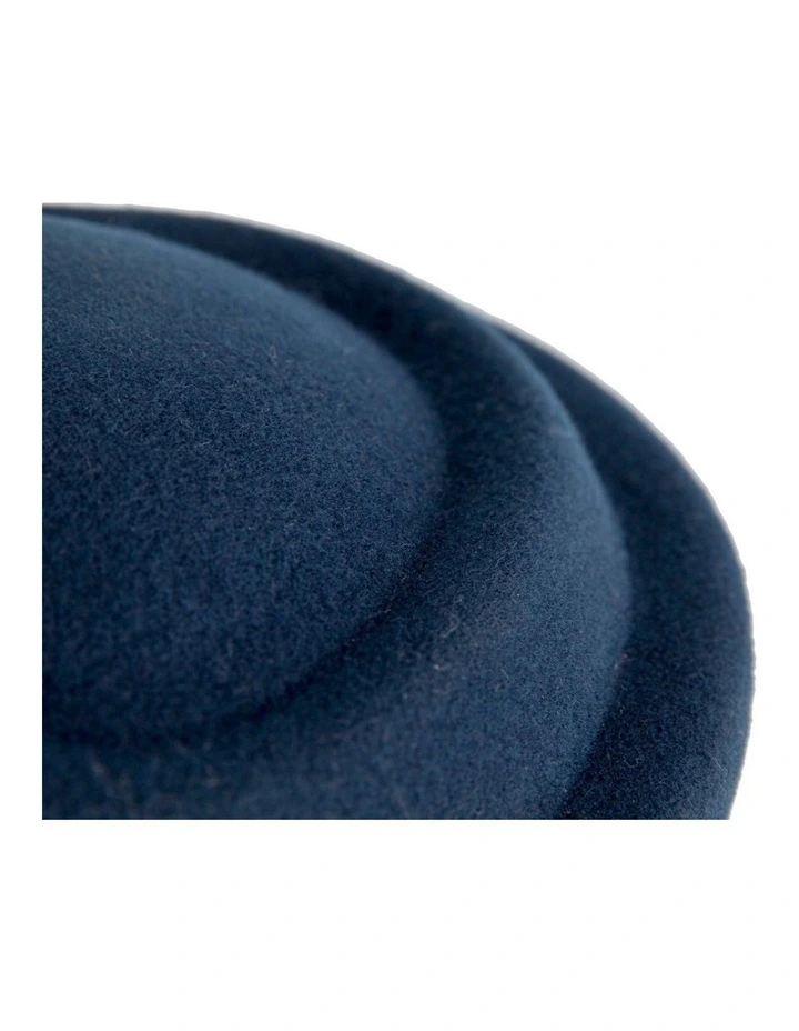 Navy Max Alexander Wool Felt Pillbox Hat J464N image 5