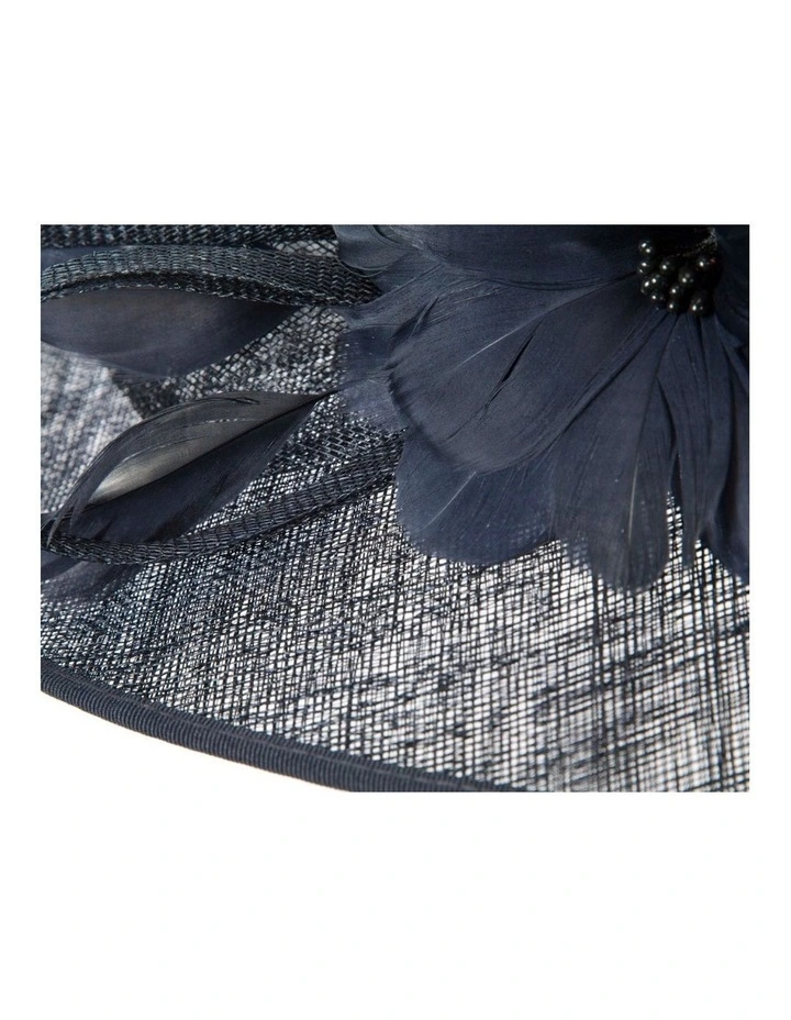 Wide brim navy ladies fashion hat by Max Alexander MA929N image 4