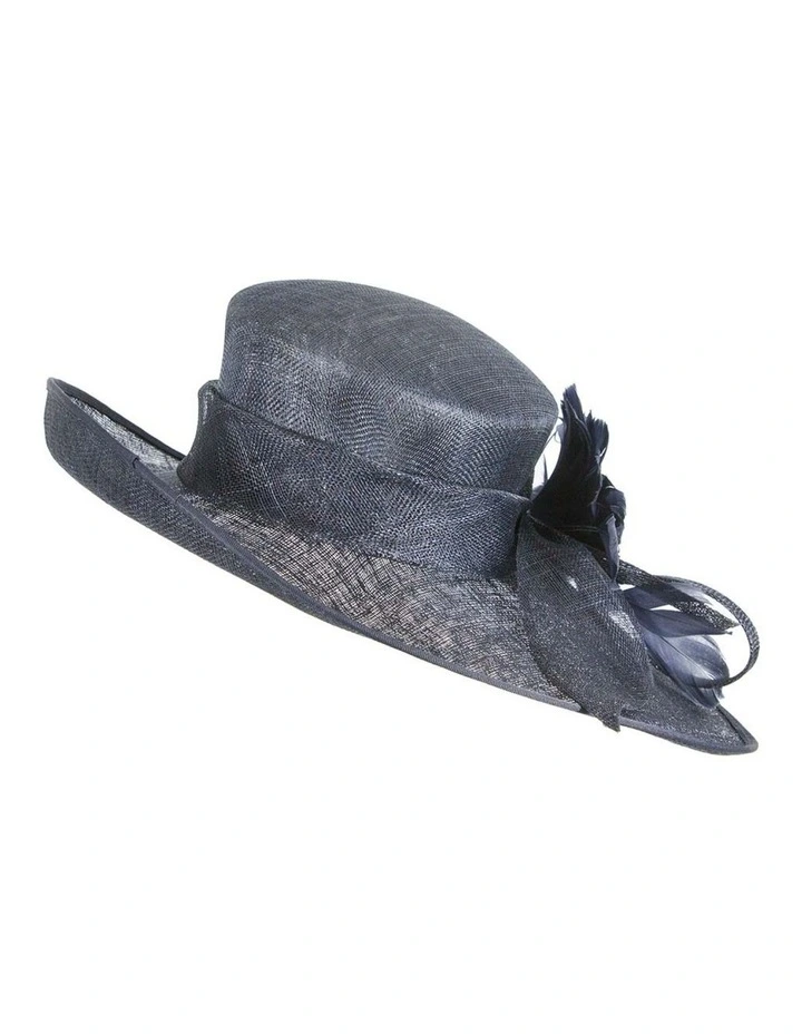 Wide brim navy ladies fashion hat by Max Alexander MA929N image 5