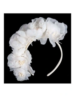 Cream Floral Headband by Max Alexander MA1021C